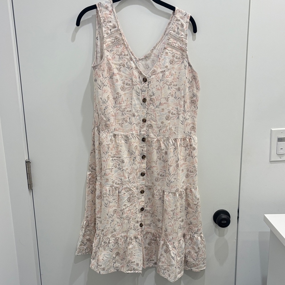 Floral Button-Down Sleeveless Dress